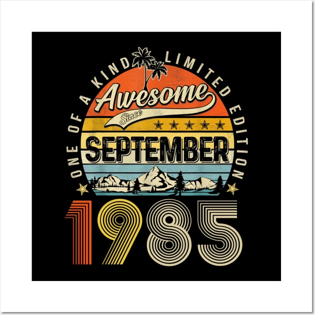 Awesome Since September 1985 Vintage 38th Birthday Wall Art by Gearlds Leonia